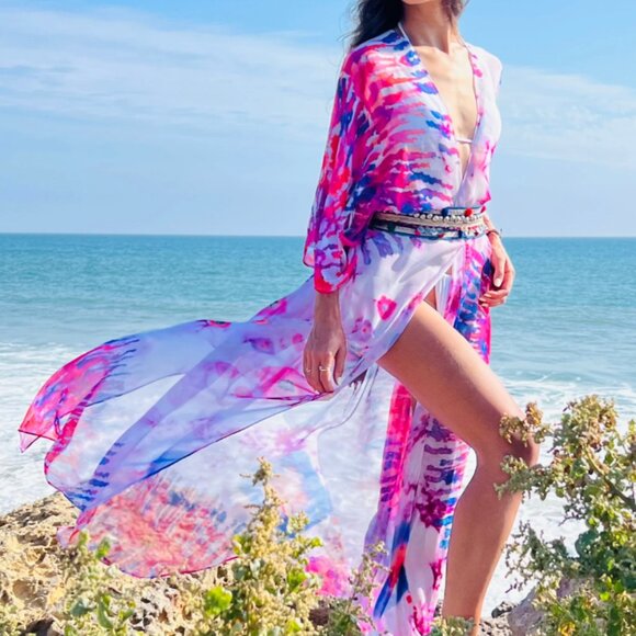 Lotta Stensson Beach Coverup Kaftan - Picture 1 of 10
